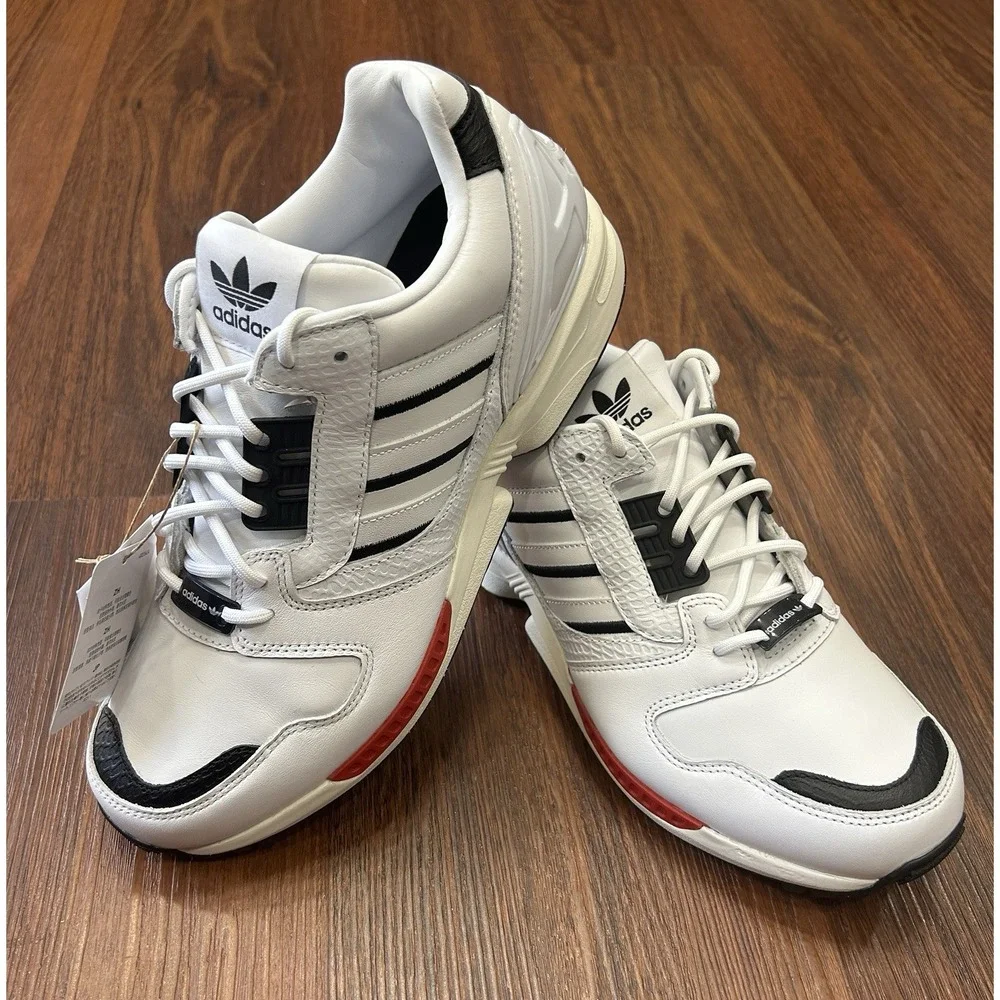 Adidas ZX 8000 JQ3445 White Black Red Spikeless Golf Shoes Mens 10 New With Tag